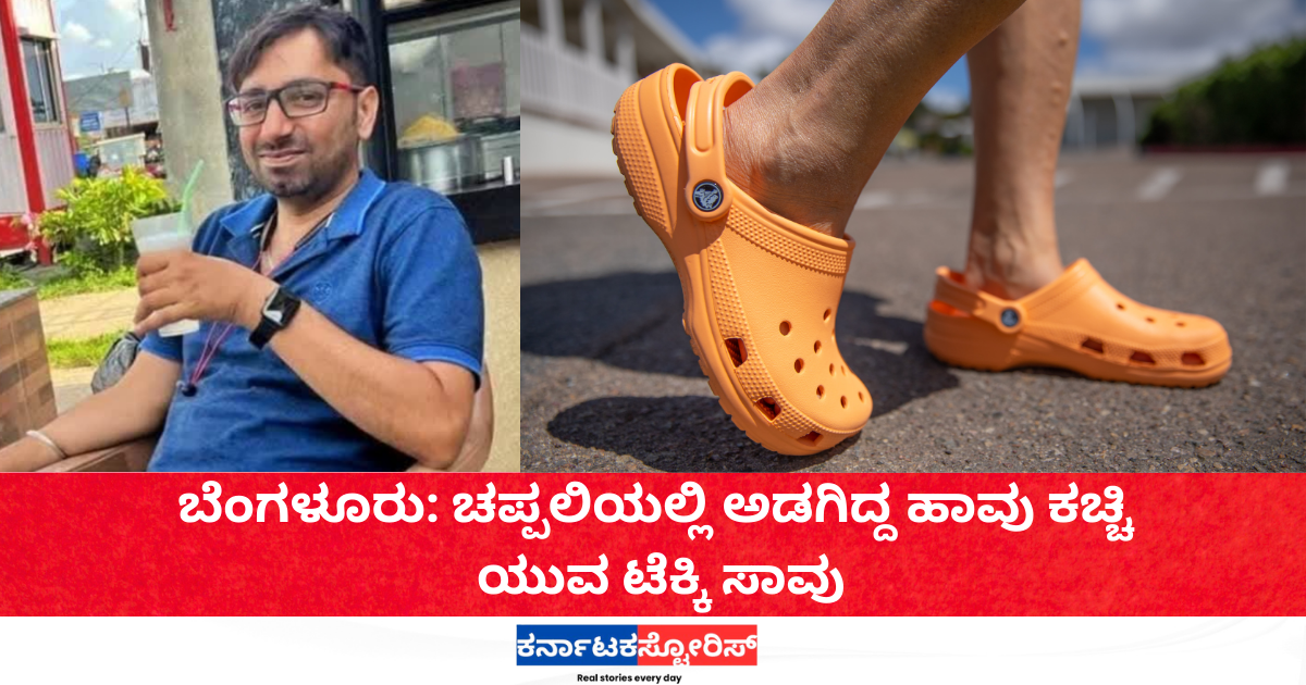 ಚಪ್ಪಲಿಯಲ್ಲಿ ಅಡಗಿದ್ದ ಹಾವು ಕಚ್ಚಿ ಯುವ ಟೆಕ್ಕಿ ಸಾವು